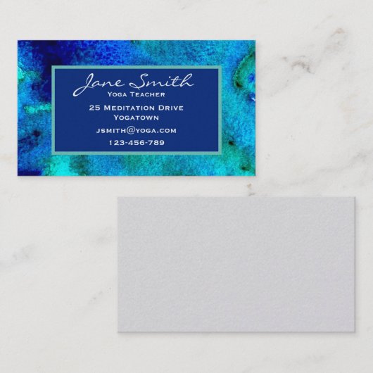 Yoga Docent Yoga Instructeur Ocean Beach Visitekaartje (Voorkant / Achterkant)