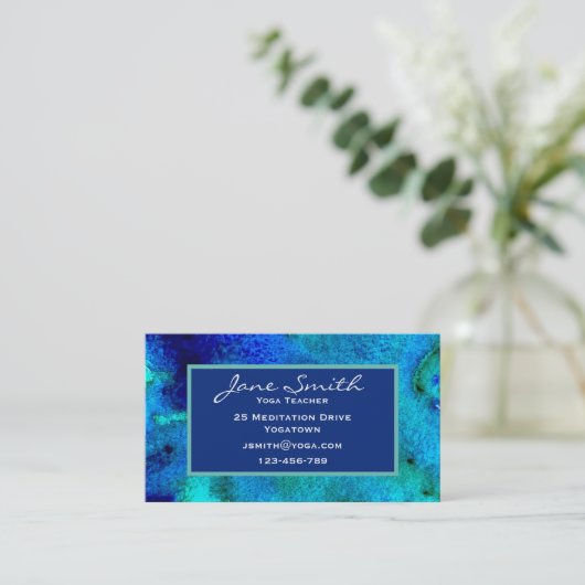 Yoga Docent Yoga Instructeur Ocean Beach Visitekaartje (Staand voorkant)