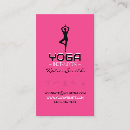Yoga Docenten / Instructeurs Visitekaartje (Voorkant)