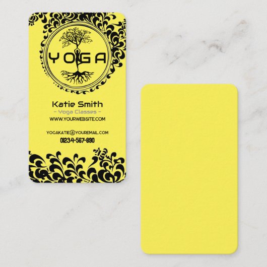 Yoga Docenten / Instructeurs Visitekaartje (Voorkant / Achterkant)