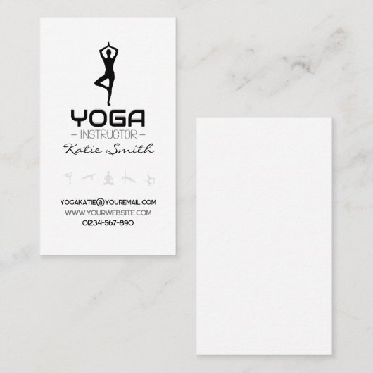 Yoga Docenten / Instructeurs Visitekaartje (Voorkant / Achterkant)