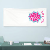 Yoga doen spandoek (Beurs)