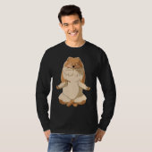Yoga Dog Pomeranian T-shirt (Voorkant volledig)