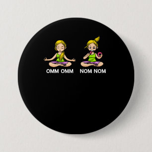 Yoga Donut Zen Meditation Om Funny Joke Ronde Button 7,6 Cm