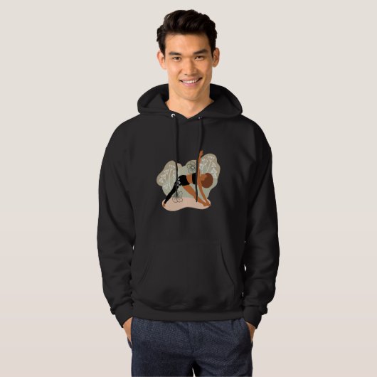 Yoga Driehoek Pose Hoodie (Voorkant volledig)