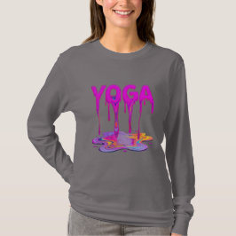 Yoga druppelverf ontwerp t-shirt