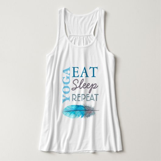 Yoga Eat Sleep Repat Tanktop (Design voorkant)