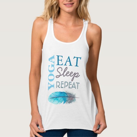 Yoga Eat Sleep Repat Tanktop (Voorkant)