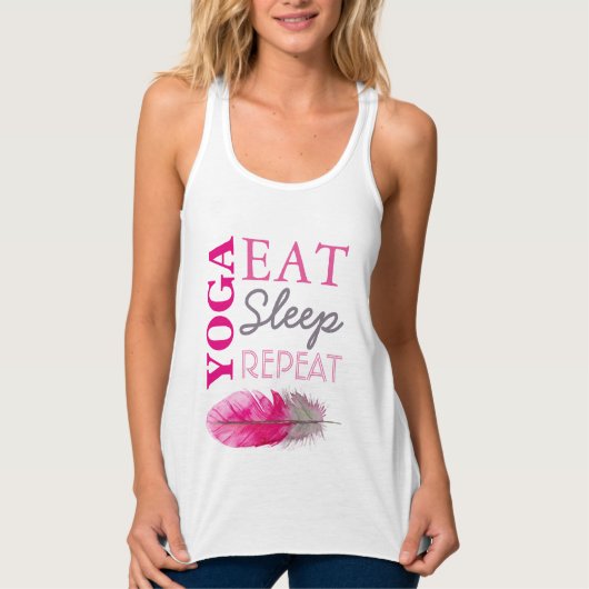 Yoga Eat Sleep Repat Tanktop (Voorkant)