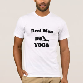 ** Yoga - Echte Mannen Doe YOGA Wit T-shirt