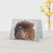 Yoga Eekhoorn Kaart (Gele Bloem)