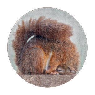 Yoga Eekhoorn Ronde Glazen Snijplank
