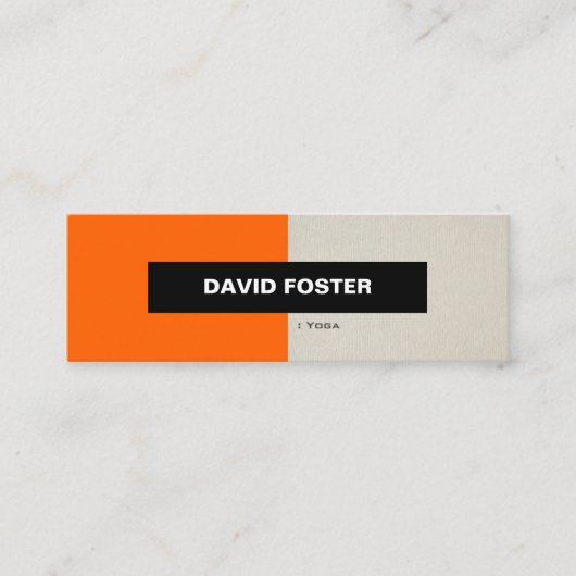 Yoga - Eenvoudig elegant stijlvol Mini Visitekaartje (Voorkant)