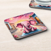 Yoga Elephant Bier Onderzetter (Linkerzijde)