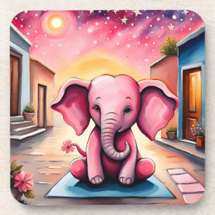 Yoga Elephant Bier Onderzetter