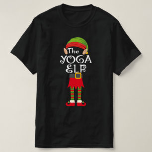 yoga elf familie die kerstmis bij elkaar past t-shirt