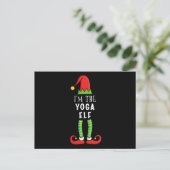 Yoga Elf kerstcadeau Briefkaart (Staand voorkant)