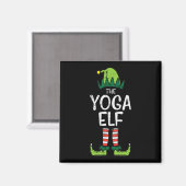 Yoga Elf Xmas PJ's die met kerstpyjama's overeenko Magneet (Voorkant / Achterkant)