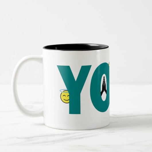 Yoga Emoji Mug Tweekleurige Koffiemok (Links)