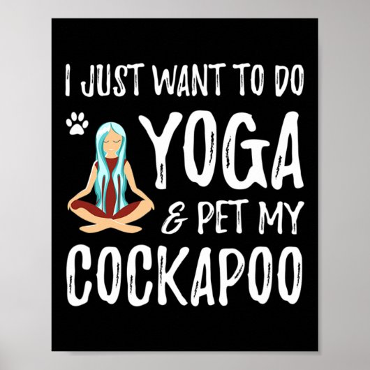 Yoga en Apoo-hond voor grappig cadeau-idee voor ho Poster (Voorkant)