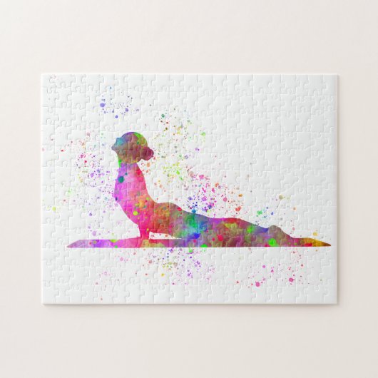 Yoga en aquarel legpuzzel (Horizontaal)