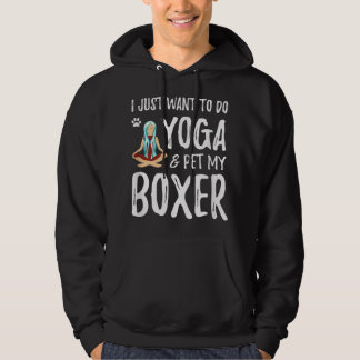 Yoga en Boxer voor Funny Dog Mom Gift Idee Hoodie