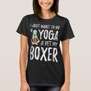 Yoga en Boxer voor Funny Dog Mom Gift Idee T-shirt