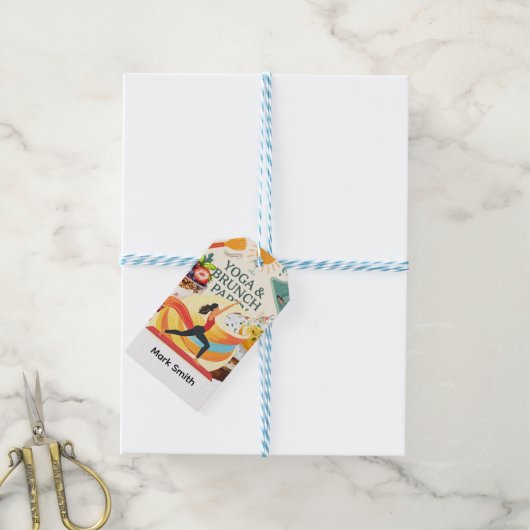 Yoga en brunch cadeaulabel (Met Touw)