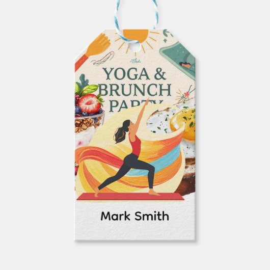 Yoga en brunch cadeaulabel (Voorkant)