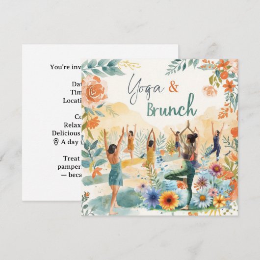 Yoga en brunch kaart (Voorkant / Achterkant)