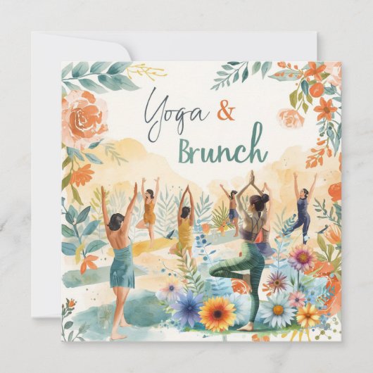 Yoga en brunch kaart (Voorkant)