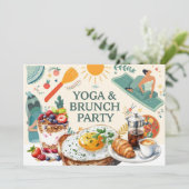 Yoga en brunch kaart (Staand voorkant)