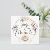 Yoga en brunch kaart (Staand voorkant)