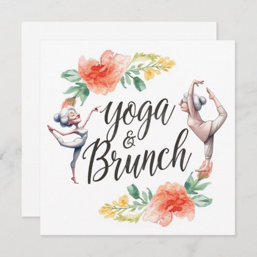 Yoga en brunch kaart (Voorkant / Achterkant)