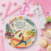 Yoga en brunch papieren bordje (Feest)