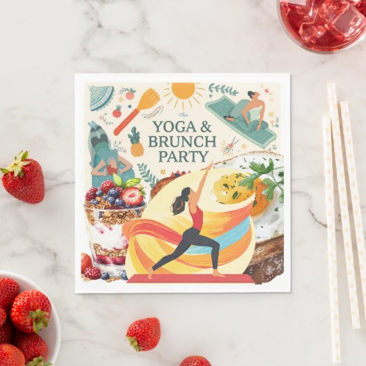 Yoga en brunch servet (Insitu)