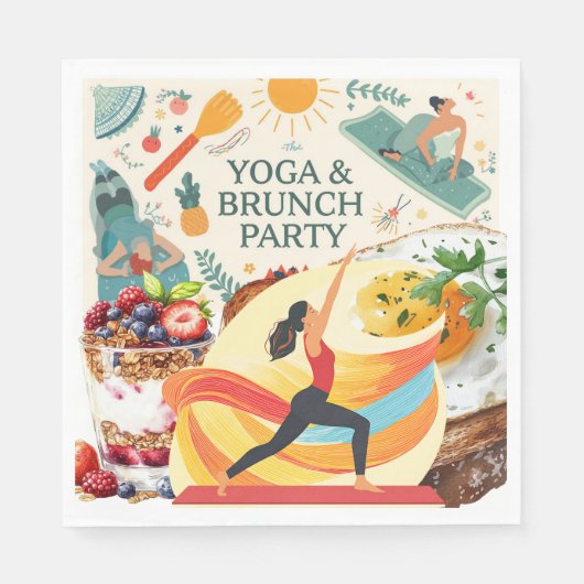 Yoga en brunch servet (Voorkant)