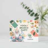 Yoga en brunch uitnodiging (Staand voorkant)