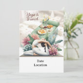 Yoga en brunch uitnodiging (Staand voorkant)