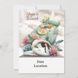 Yoga en brunch uitnodiging