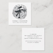 Yoga en docent Meditatie Vierkante Visitekaartje (Voorkant / Achterkant)