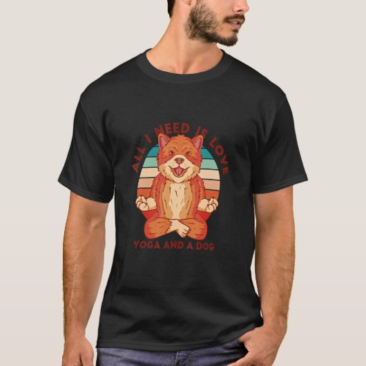 Yoga en Dog Sukhasana Pose T-shirt (Voorkant)