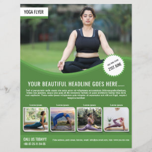 Yoga en Fitness Flyer Sjabloon