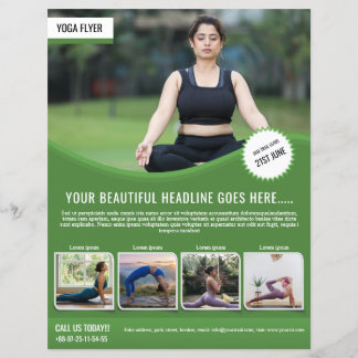 Yoga en Fitness Flyer Sjabloon