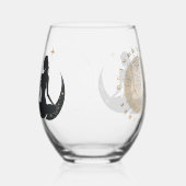 YOGA en gouden sterrenkunde patroon Wijnglas Zonder Voet (Rechts)