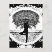 Yoga en Levensboom Briefkaart (Voorkant)