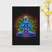 Yoga en meditatie - bloem van het leven kaart (Gele Bloem)