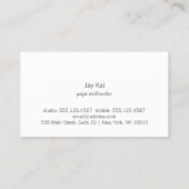 Yoga en Meditatie Leraar Zilveren Zen Cirkel Visitekaartje (Achterkant)