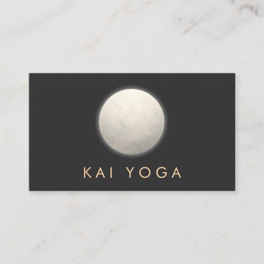 Yoga en Meditatie Leraar Zilveren Zen Cirkel Visitekaartje (Voorkant)