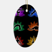 yoga- en meditatiesymbolen keramisch ornament (Rechts)